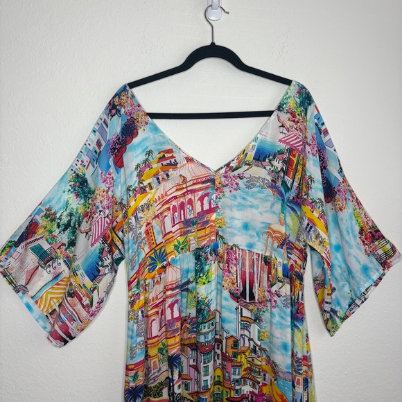 Johnny Was Cannes A Line Cover Up Dress Size Large - Picture 9 of 12